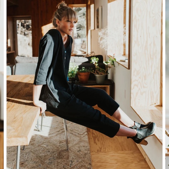 New, never worn, Happy French Gang womens romper. Black/indigo. Size M/L - Picture 2 of 6